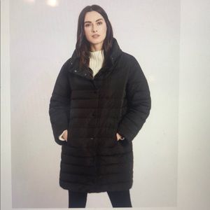 Jaeger Black 3/4 Long Puffer Coat